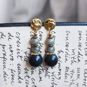 aros pendientes colgantes piedra shungita