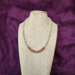 collar mujer piedra luna natural durazno chile