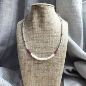 collar opalo de fuego y rubies chile