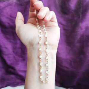 collar mujer piedras topacios blancos naturales