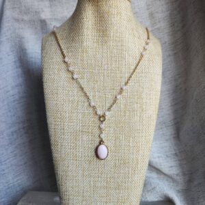 collares originales cuarzo rosado chile